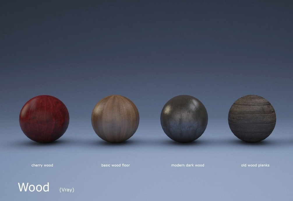 Examples of images of different materials
